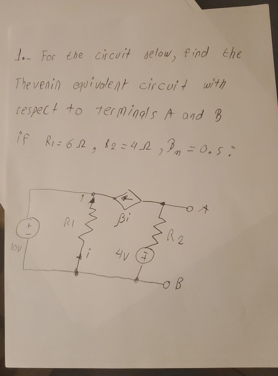 Solved For The Circuit Delow Find The The Venin Chegg