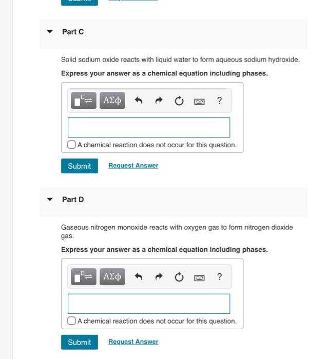 Solved Write A Balanced Chemical Equation For Each Chemical Chegg