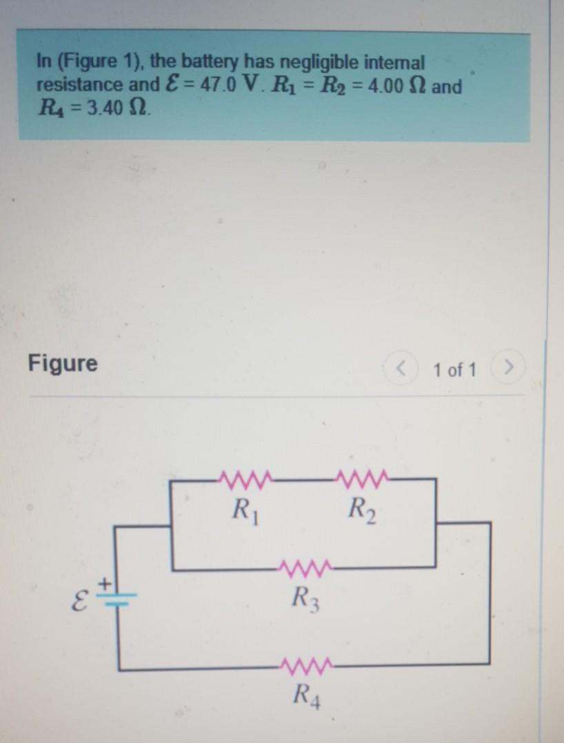 Solved In Figure 1 The Battery Has Negligible Internal Chegg