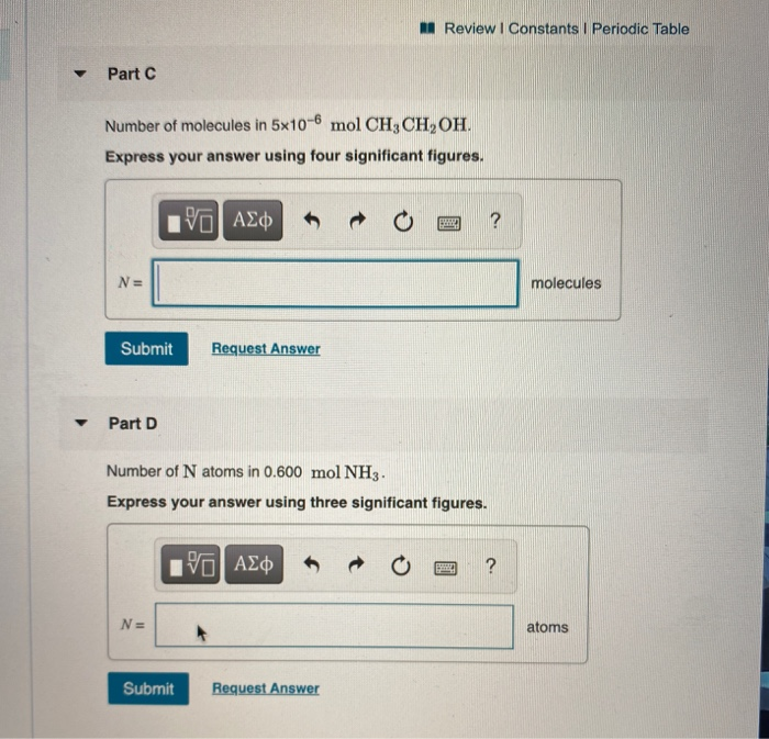 Solved A Review Constants I Periodic Table Part C Number Chegg