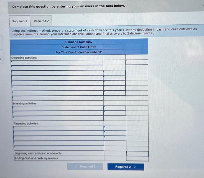 Solved Exercise Algo Prepare A Statement Of Cash Chegg