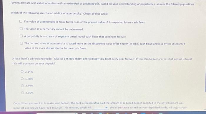 Solved Perpetuities Are Also Called Annuities With An Chegg