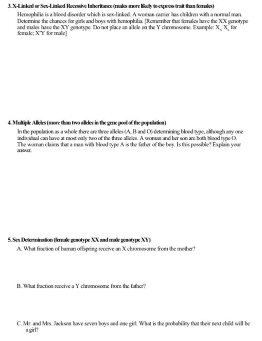 Solved X Linked Or Sex Linked Recessive Inheritance Males Chegg