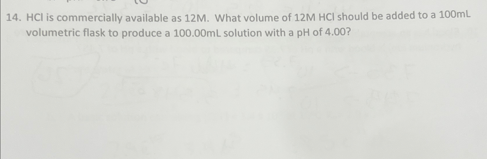 Solved Hcl Is Commercially Available As M What Volume Chegg