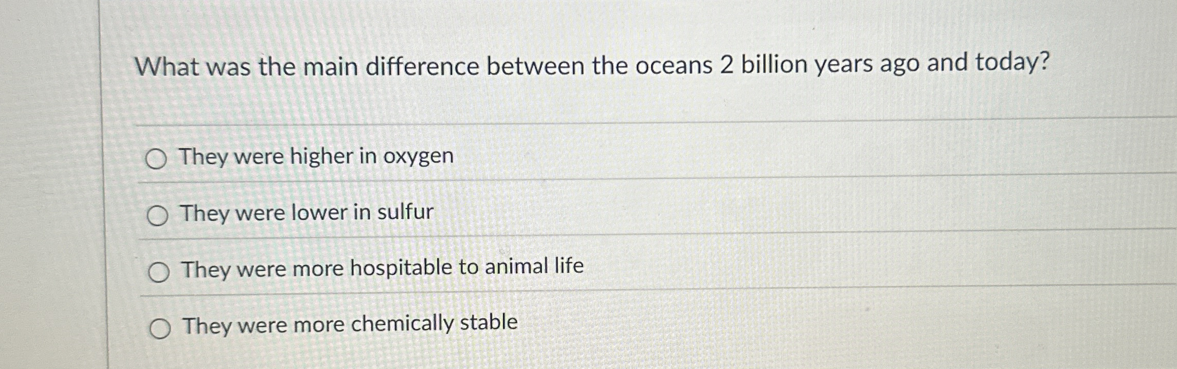 Solved What Was The Main Difference Between The Oceans 2 Chegg