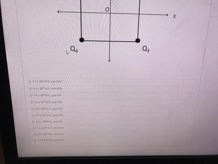 Solved Four Charges Are Located At The Comers Of A Square Chegg