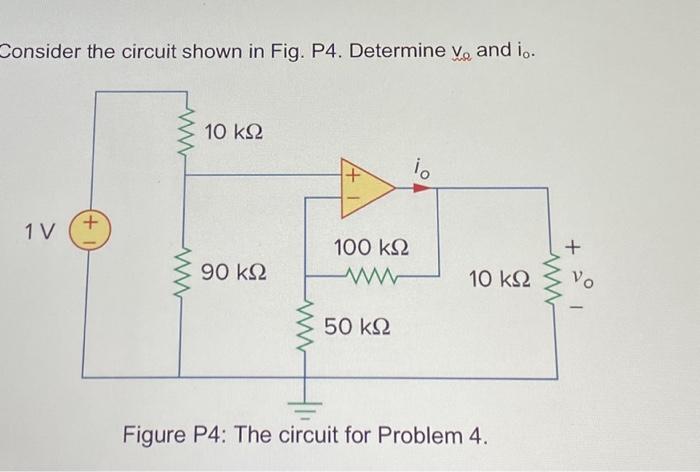 Solved Consider The Circuit Shown In Fig P Determine Ve Chegg