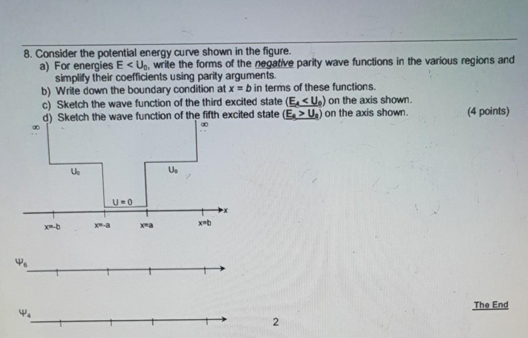 Consider The Potential Energy Curve Shown In The Chegg