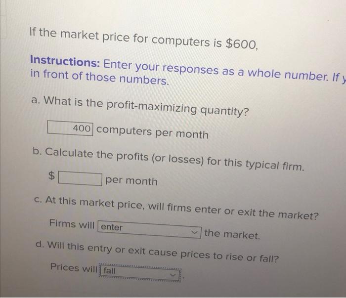 Solved Price Or Cost Dollars Per Computer D1 1nIf The Chegg