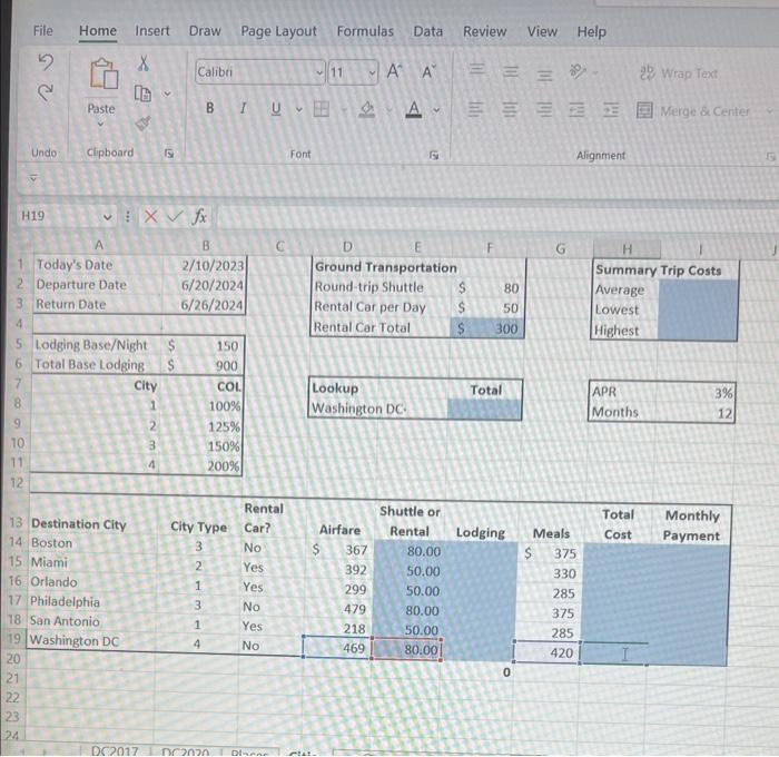 Solved File Home Insert Draw Page Layout Formulas Data Chegg