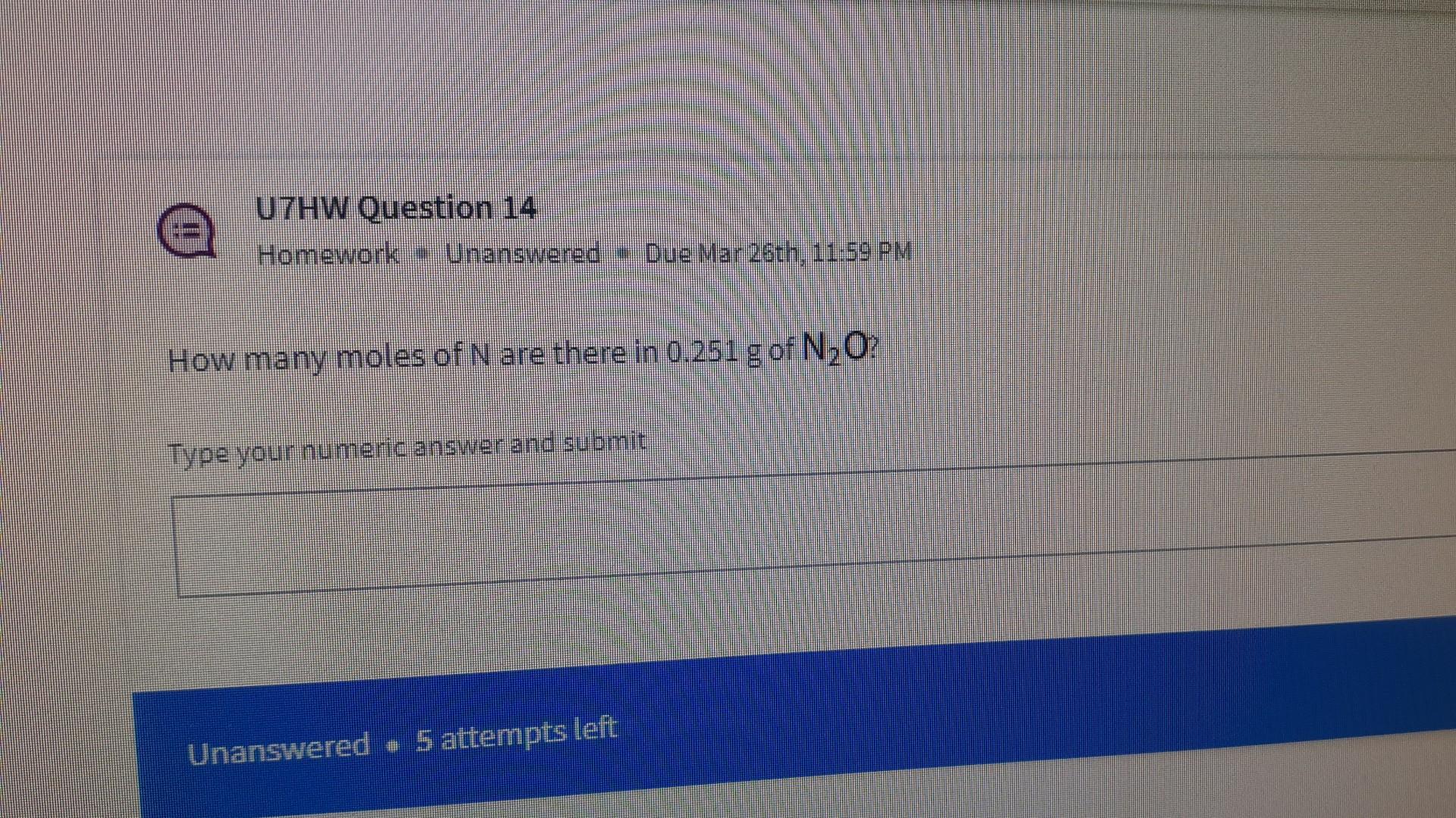 Solved U7HW Question 14 Homework O Unanswered Due Mar Chegg