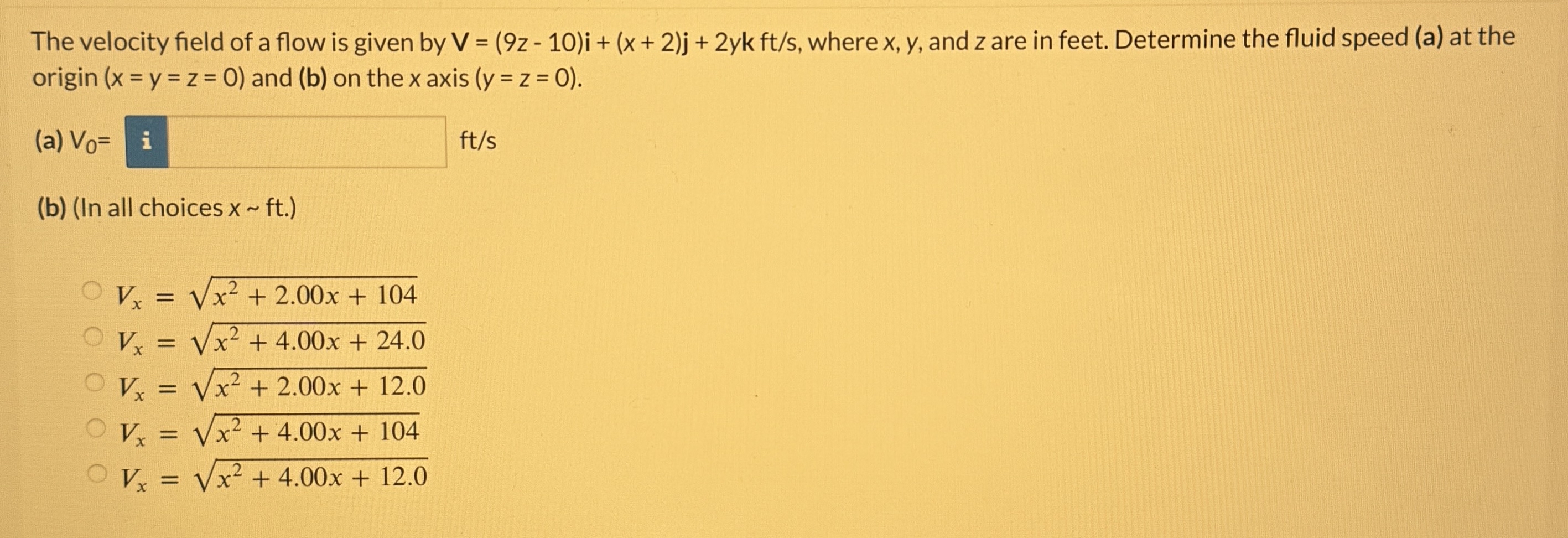 Solved The Velocity Field Of A Flow Is Given By Chegg