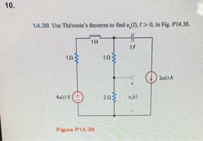 Solved Use Th Venin S Theorem To Find V F T In Chegg