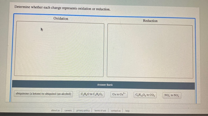 Solved Determine Whether Each Change Represents Oxidation Or Chegg