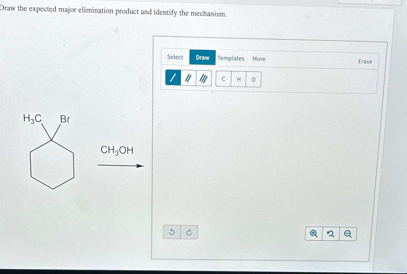 Solved Draw The Expected Major Elimination Product And Chegg