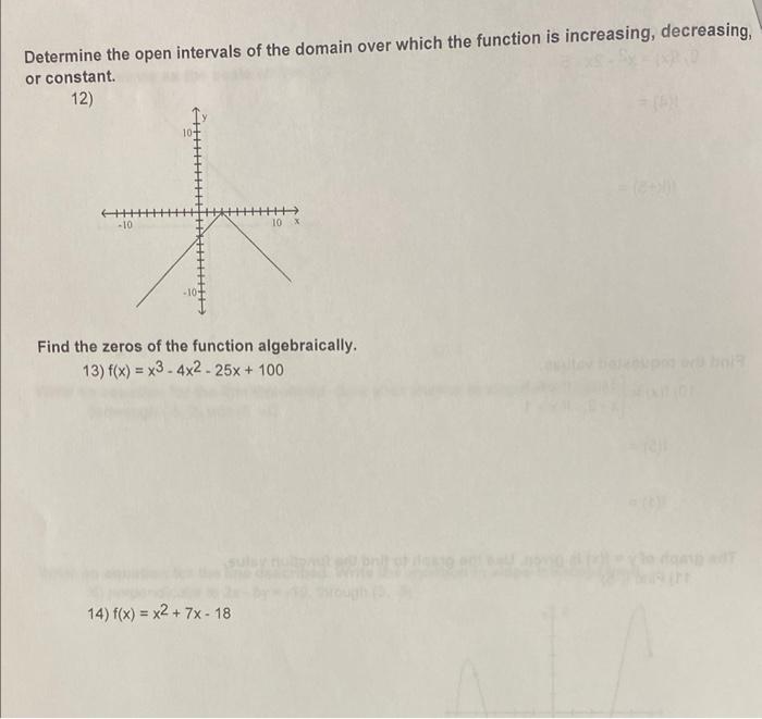 Solved Determine The Open Intervals Of The Domain Over Which Chegg