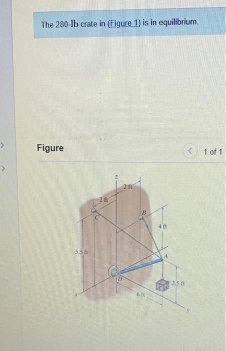 Solved The Lb Crate In Figure Is In Equilibrium Chegg