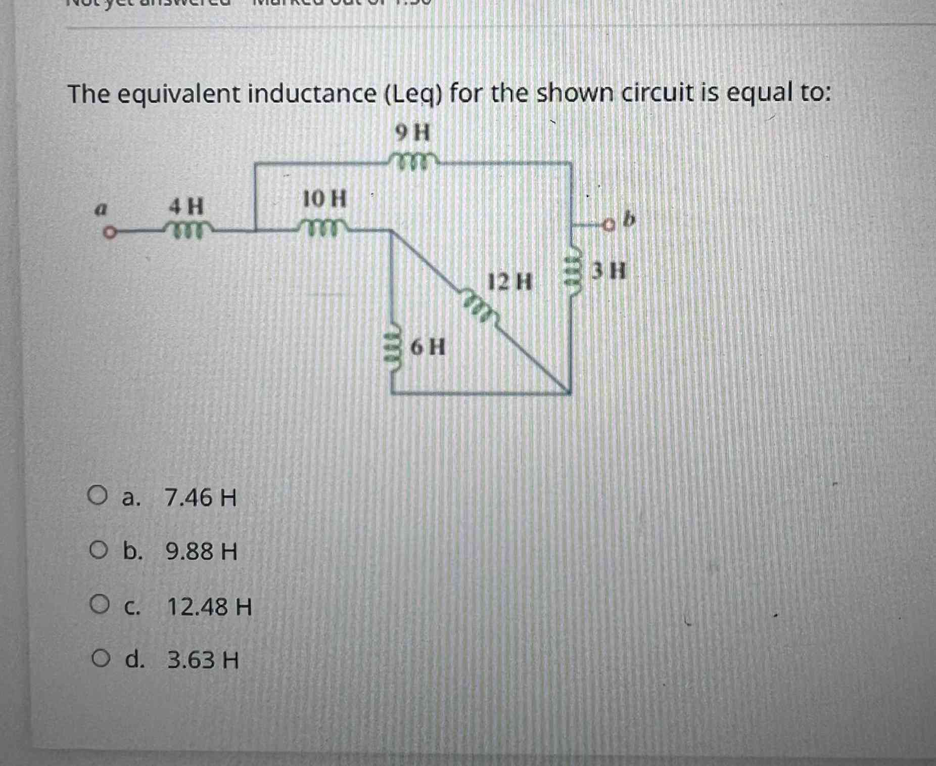 Solved The Equivalent Inductance Leq For The Shown Chegg