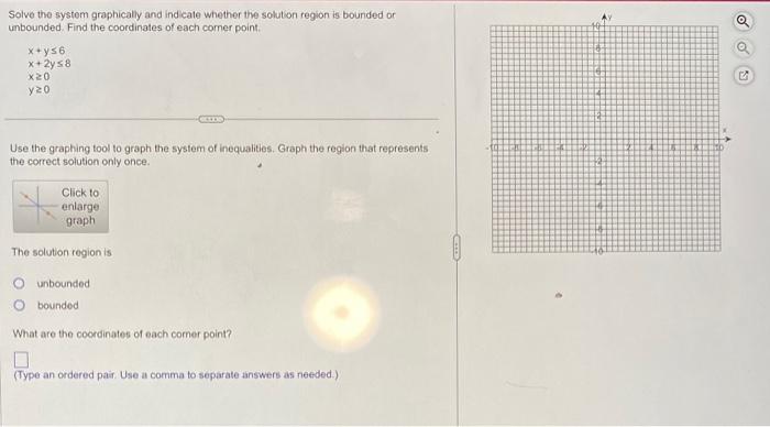 Solved Solve The System Graphically And Ind Cate Whether The Chegg