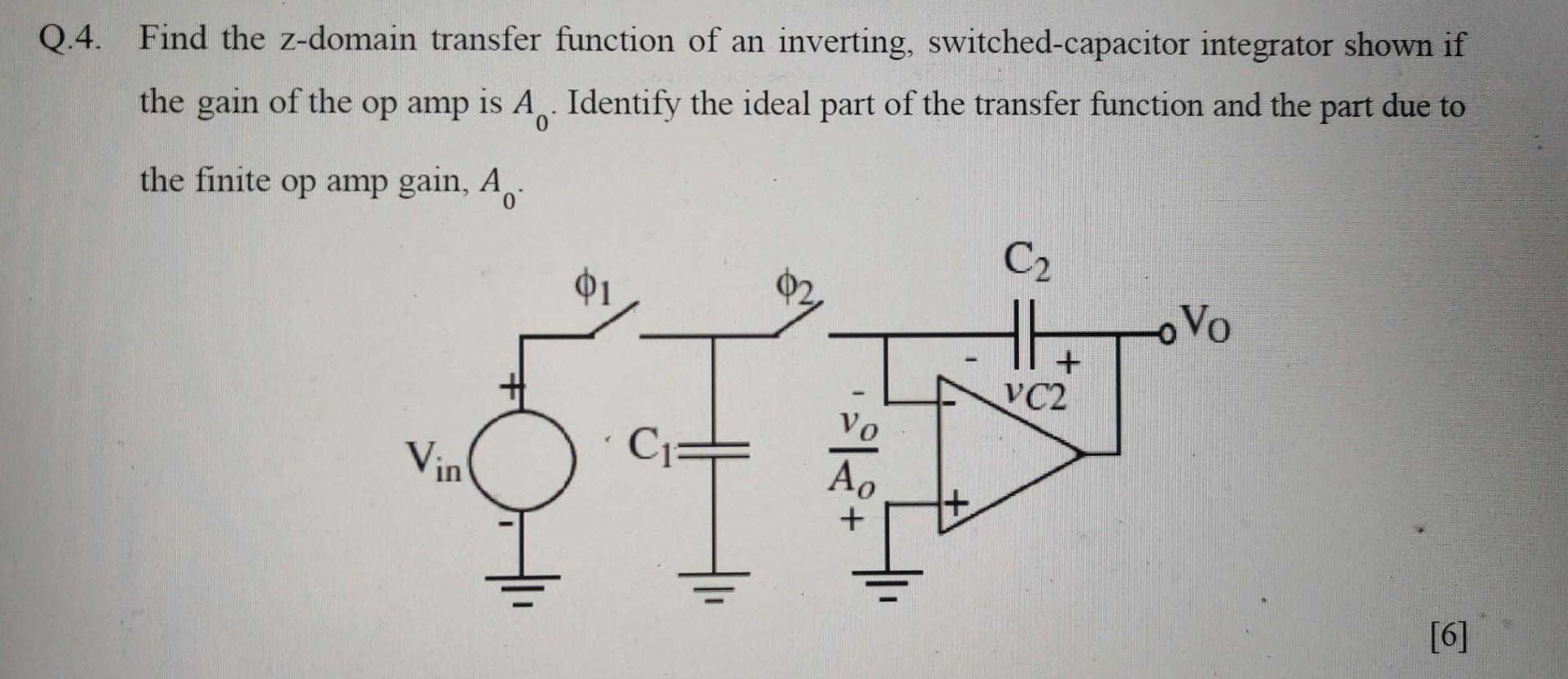 Solved Find The Z Domain Transfer Function Of An Chegg