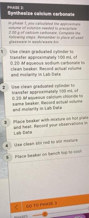 Solved х Lab Data Collected Volume sodium carbonate mL Chegg