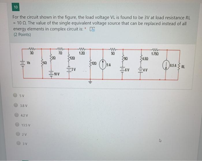 Solved For The Circuit Shown In The Figure The Load Chegg