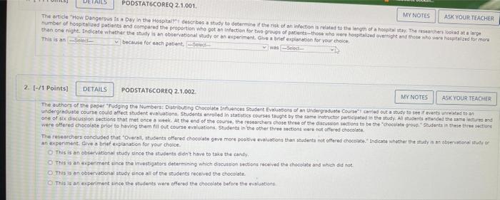 Solved Details Podstat Coreq My Notes Ask Your Chegg