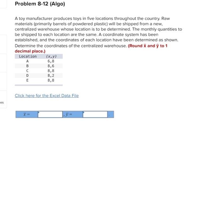 Solved A Toy Manufacturer Produces Toys In Five Locations Chegg