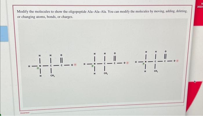 Solved Modify The Molecules To Show The Oligopeptide Chegg