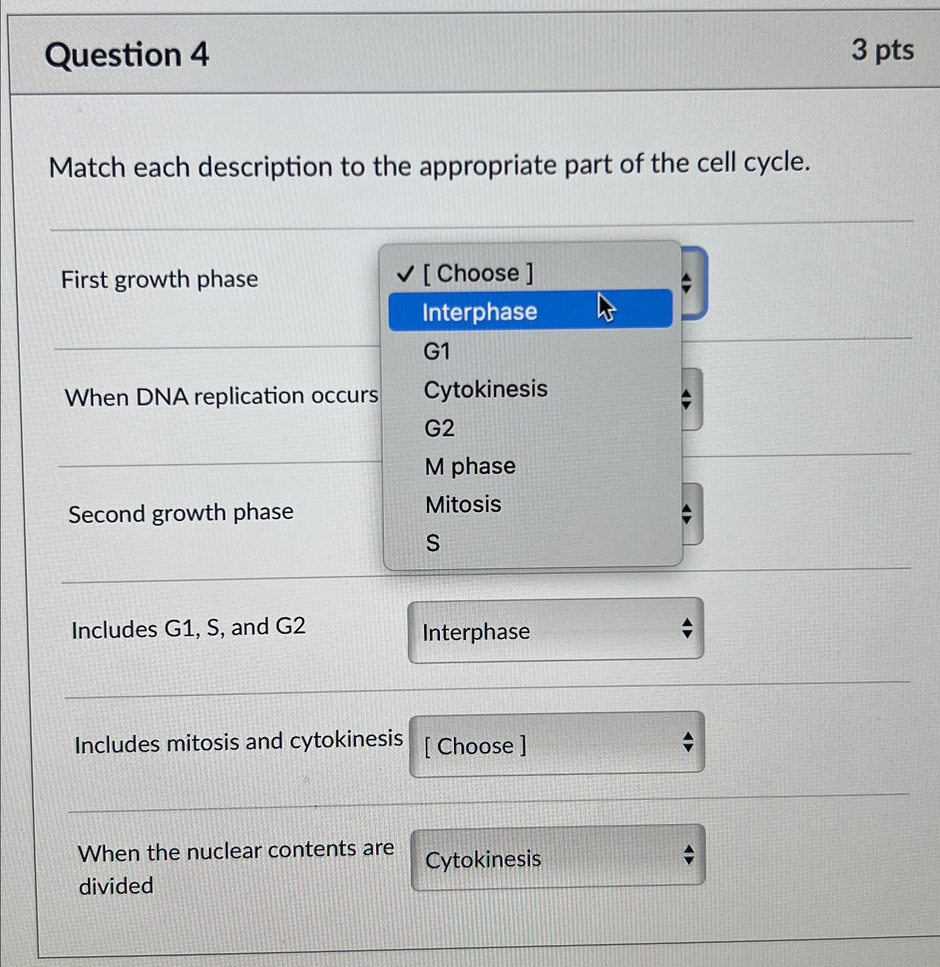 Solved Question 43 PtsMatch Each Description To The Chegg