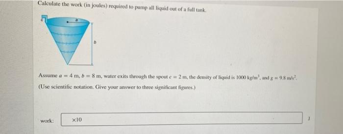 Solved Calculate The Work W In Megajoules 1 MJ 1 X 10 Chegg