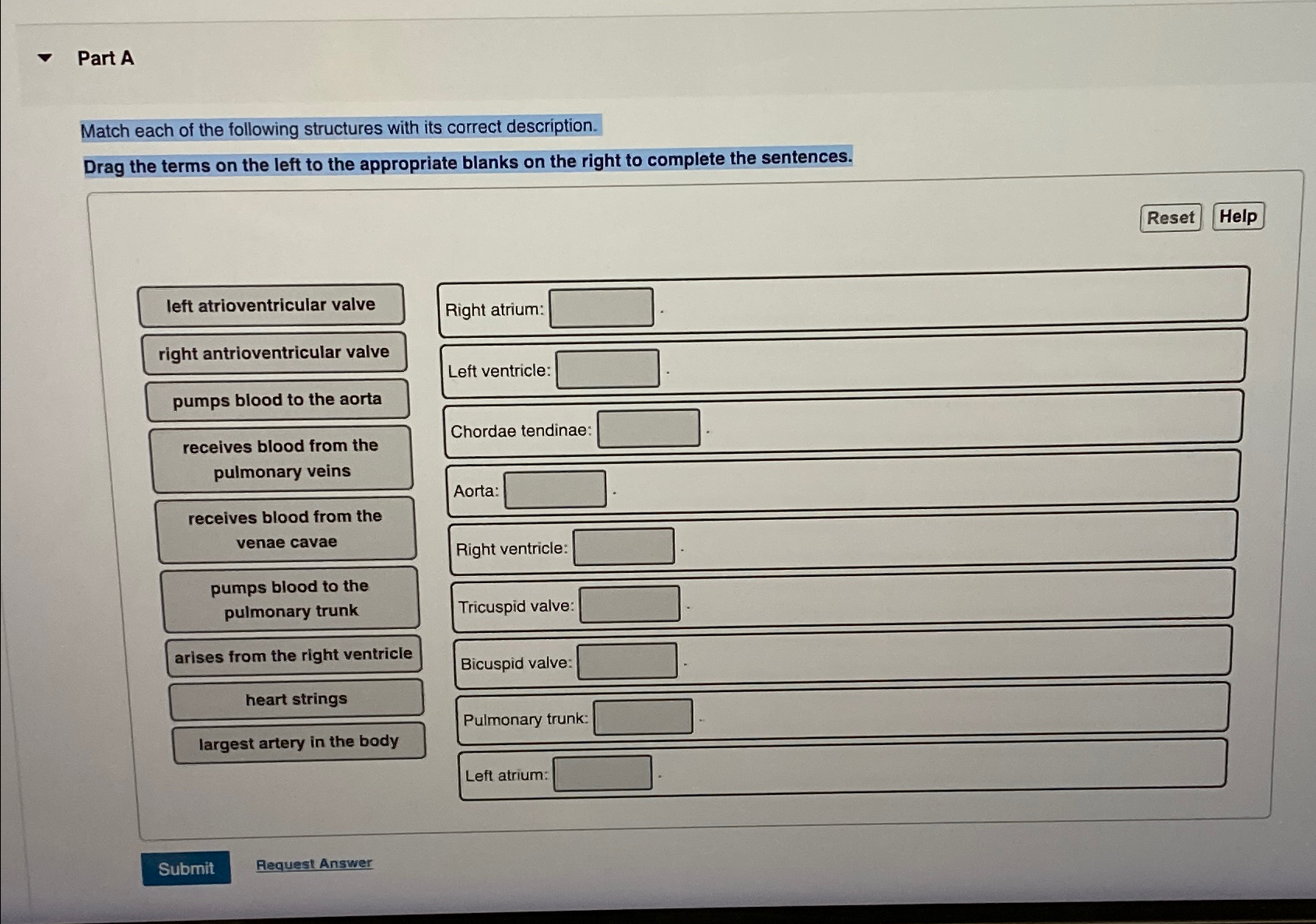 Solved Part AMatch Each Of The Following Structures With Its Chegg