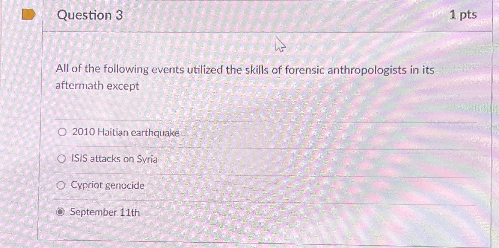 Solved Question Ptsall Of The Following Events Utilized Chegg