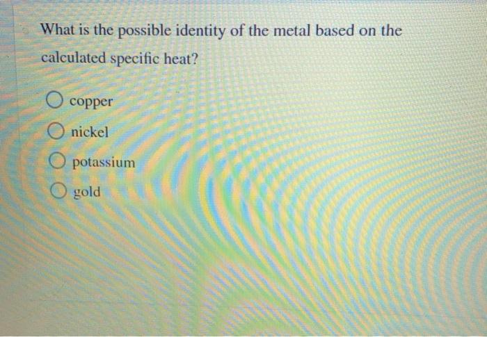 Solved Metal An Unknown Metal Has A Mass Of 11 0 G When 384 Chegg