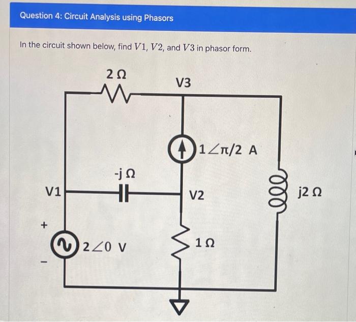 Solved In The Circuit Shown Below Find V 1 V 2