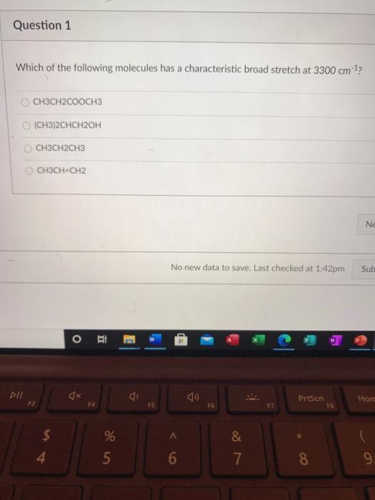 Solved Question Which Of The Following Molecules Has A Chegg