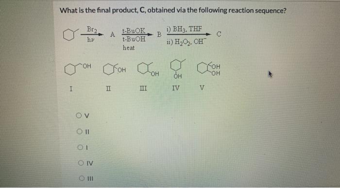 Solved What Is The Final Product C Obtained Via The Chegg