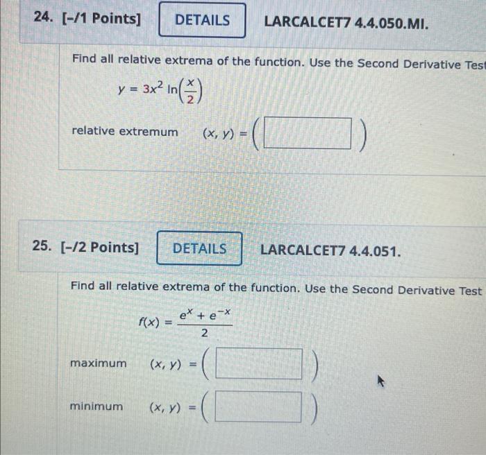 Solved Find All Relative Extrema Of The Function Use The Chegg