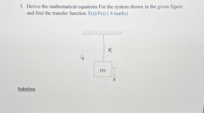 Solved Derive The Mathematical Equations Of The Chegg