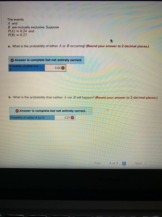 Solved The Events A And B Are Mutually Exclusive Suppose Chegg 6820 Hot Sex Picture 5779
