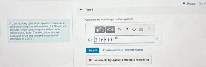 A M Long Cylindrical Capacitor Consists Of A Chegg