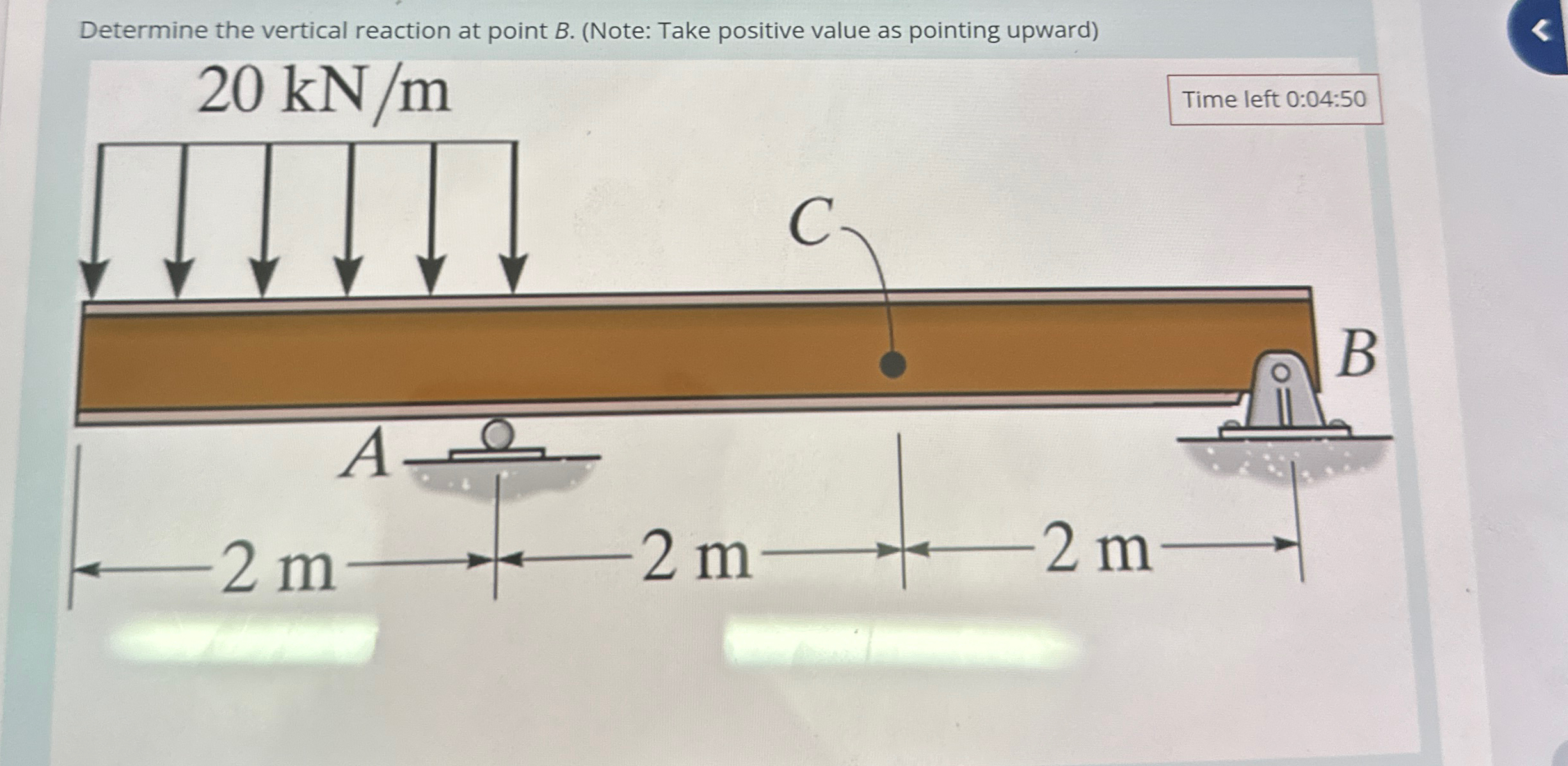 Solved Determine The Vertical Reaction At Point B Note