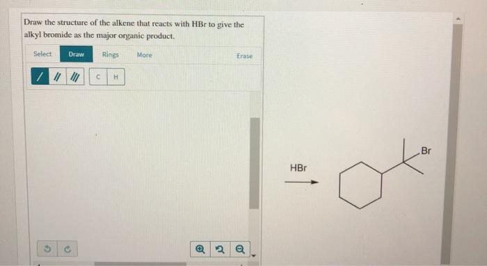 Solved Draw The Structure Of The Alkene That Reacts With HBr Chegg