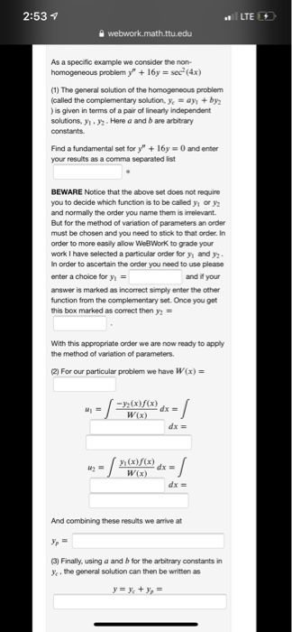 Solved Lte Webwork Math Ttu Edu As A Specific Example Chegg