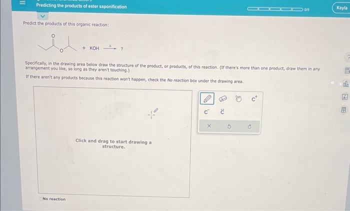 Solved Predict The Products Of This Organic Reaction Chegg