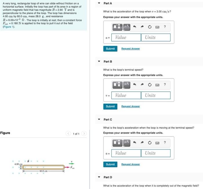 Solved A Very Long Rectangular Loop Of Wire Can Slide Chegg