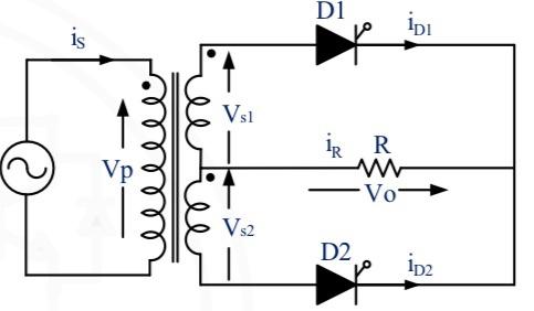 Solved For The Single Phase Full Wave Uncontrolled Chegg