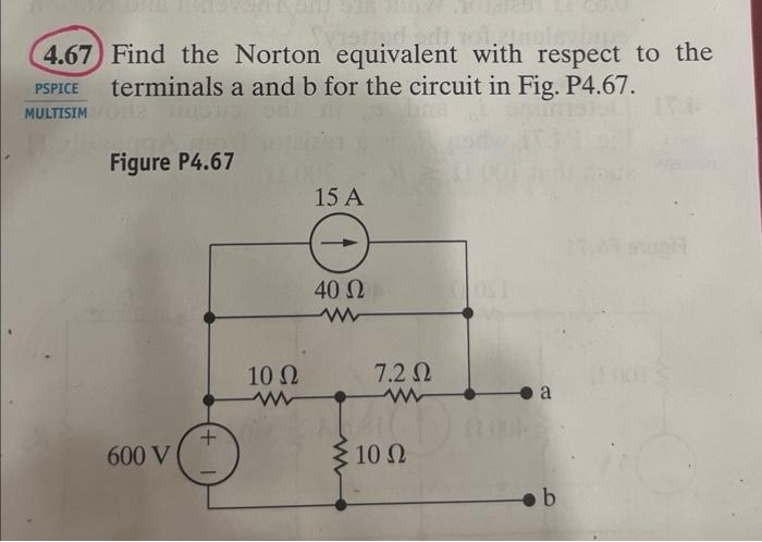 Solved Find The Norton Equivalent With Respect To The Chegg