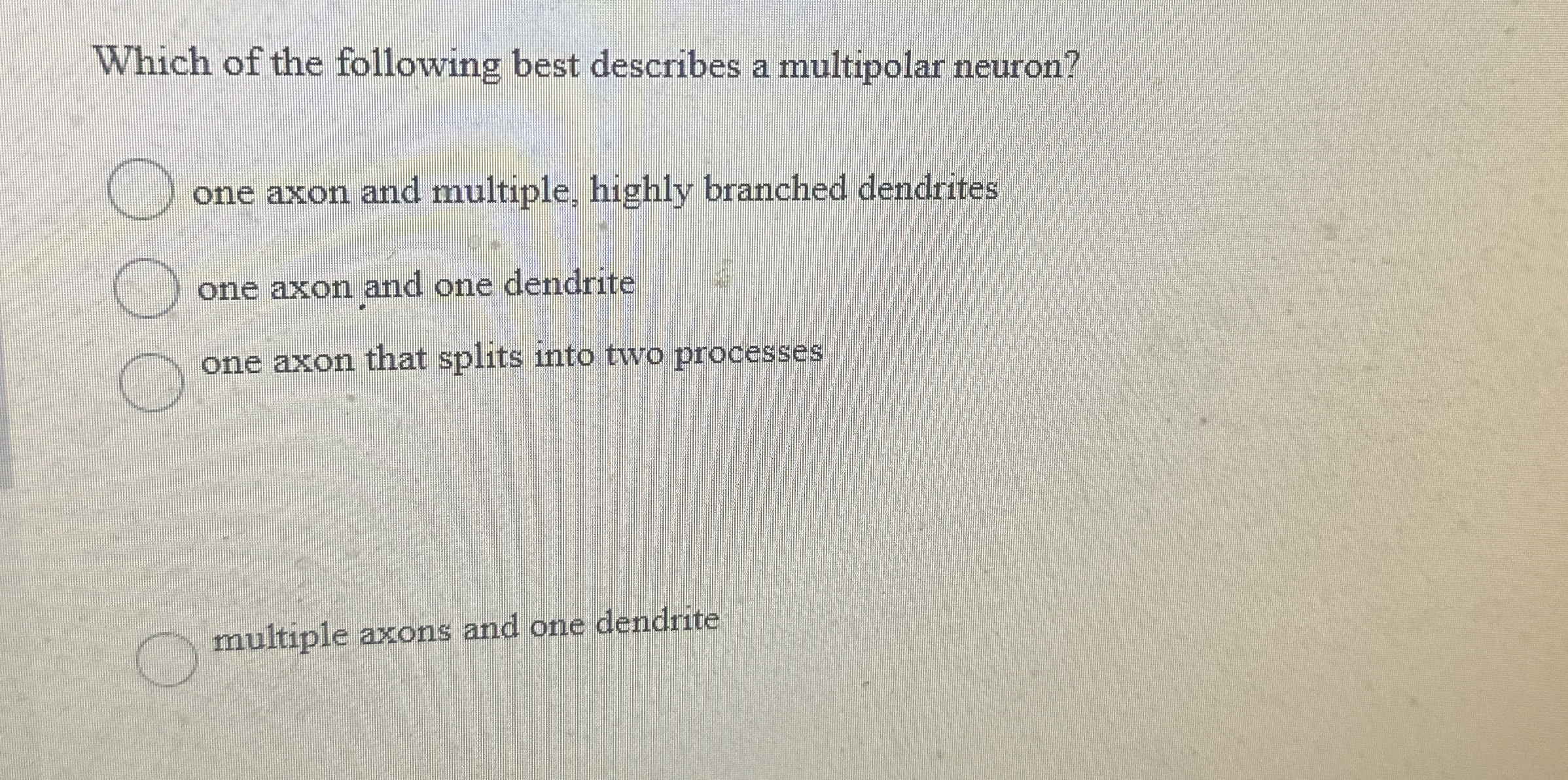 Solved Which Of The Following Best Describes A Multipolar Chegg