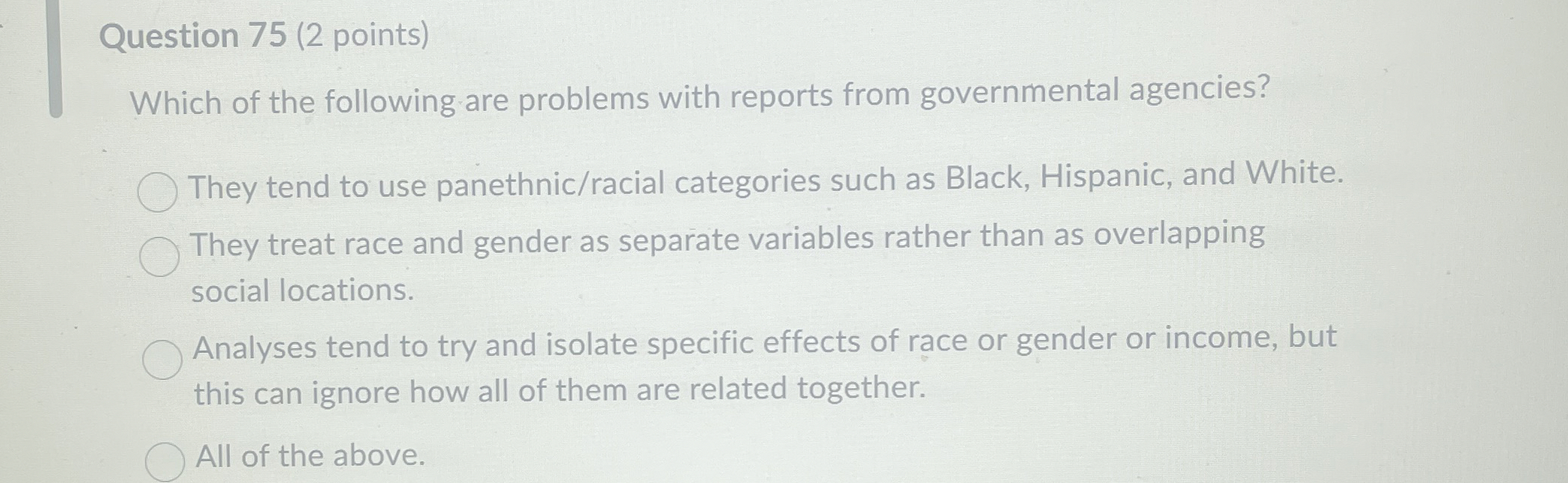 Solved Question Points Which Of The Following Are Chegg